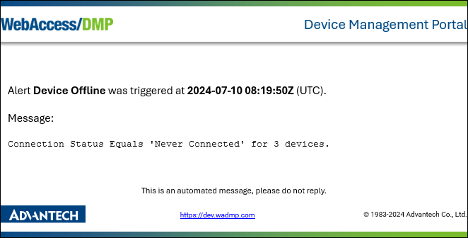 Email notification