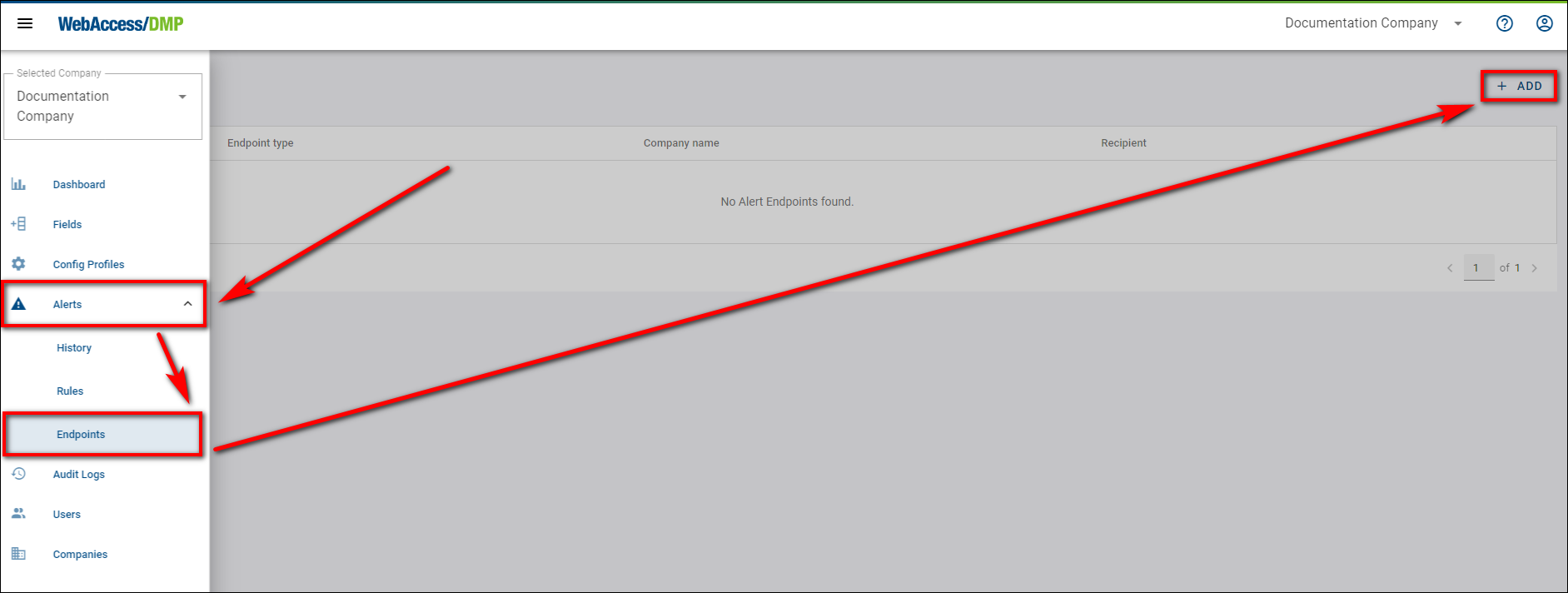 Create Endpoint Alerts create