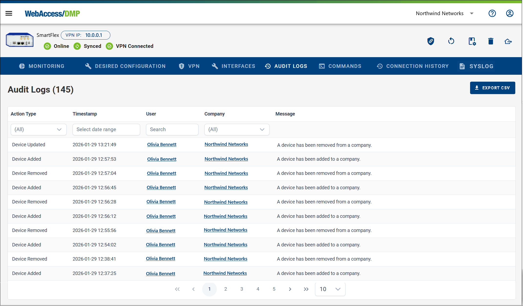 Device Audit Logs