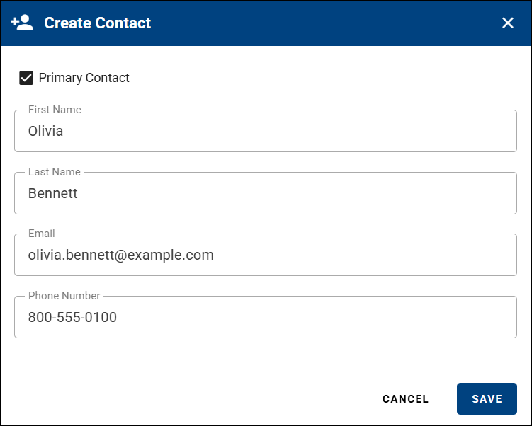 Primary Contact Change