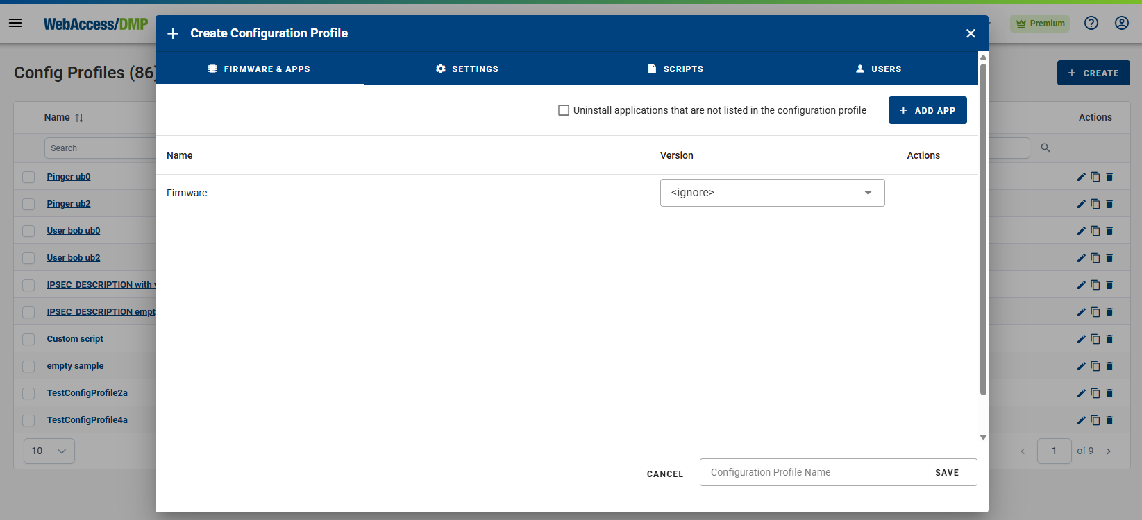 Create Configuration Profile