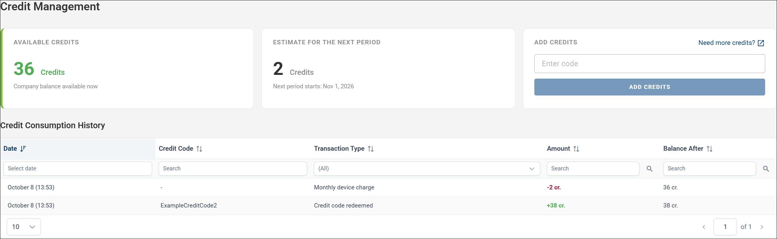 Credit-Based Company Upgrade Credit-Based Company Upgrade