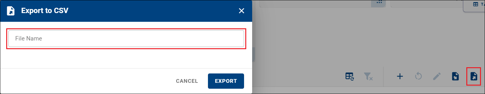 Export data