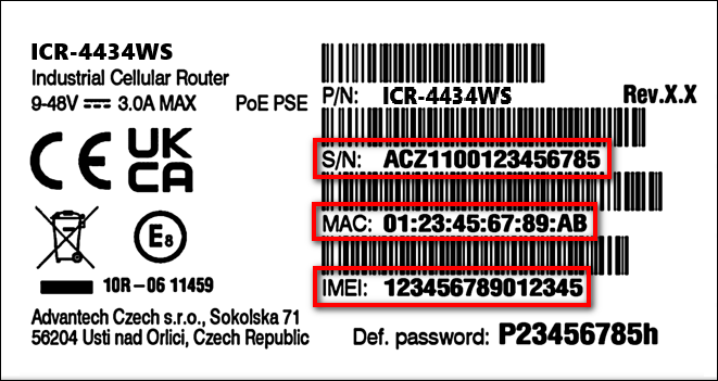 Device label