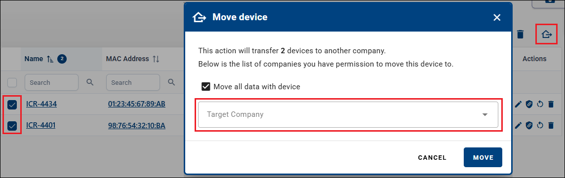 Move Devices in Batch
