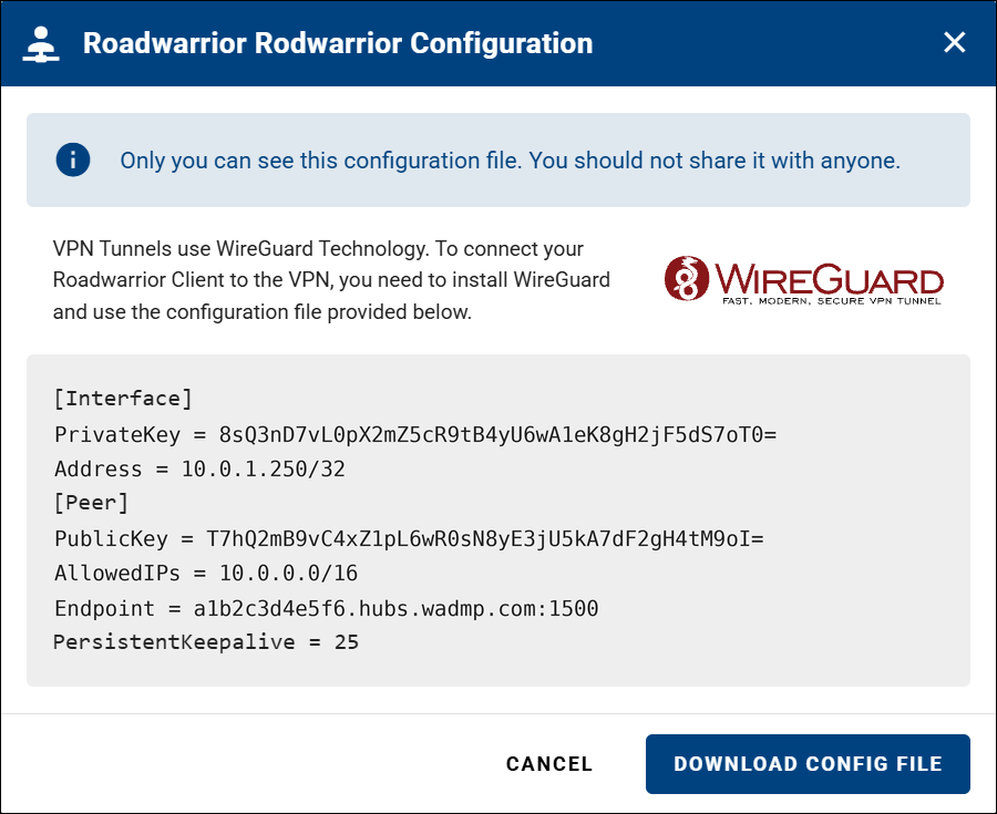 WireGuard configuration file
